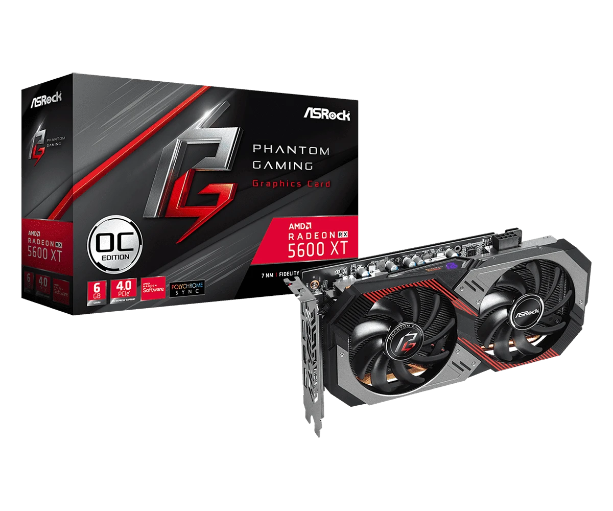 ASRock Radeon RX 5600 XT Phantom Gaming D2 6G OC